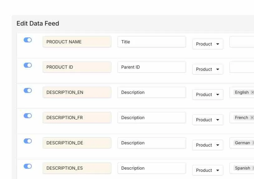Connect your product feed