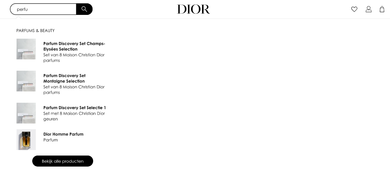 product discovery eCommerce predictive search