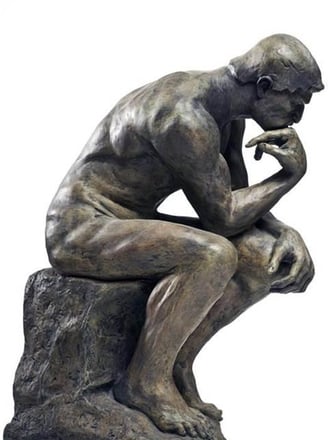 Thinking Man Statue Blank Template - Imgflip
