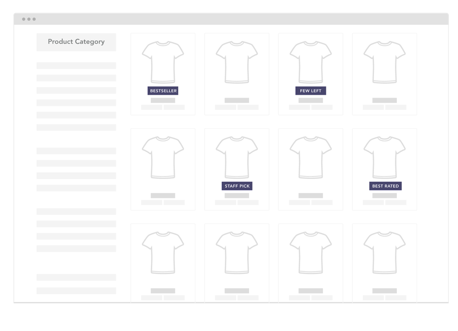 ecommerce product badging