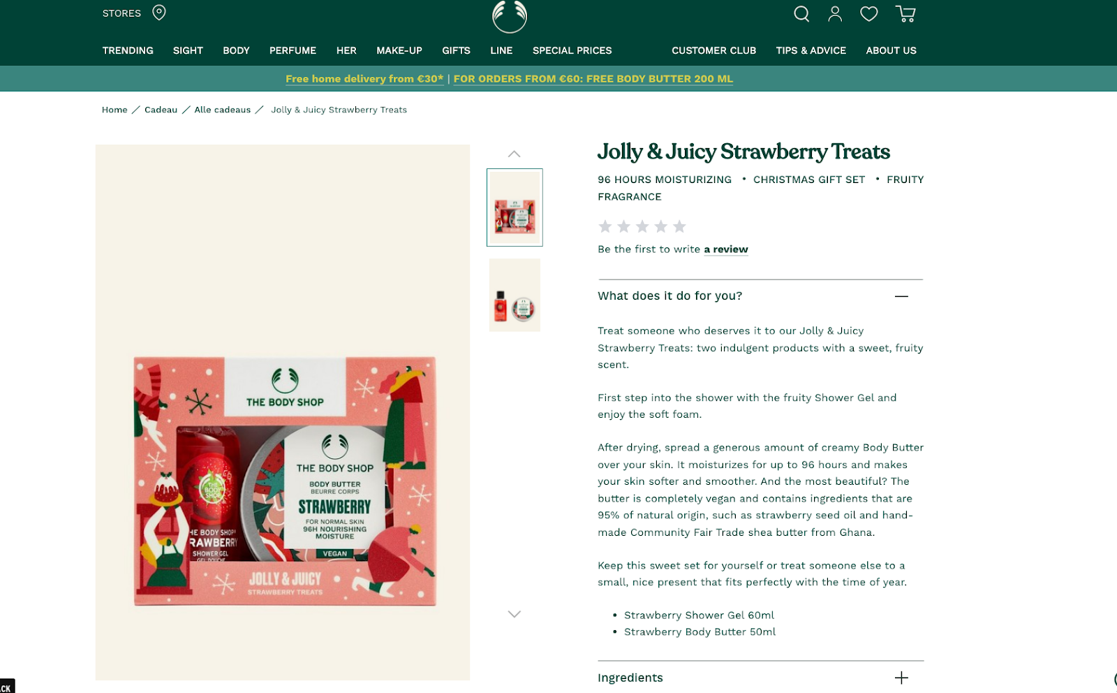 product bundling strategy body shop