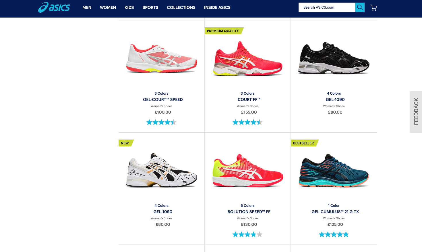 dynamic messaging eCommerce asics
